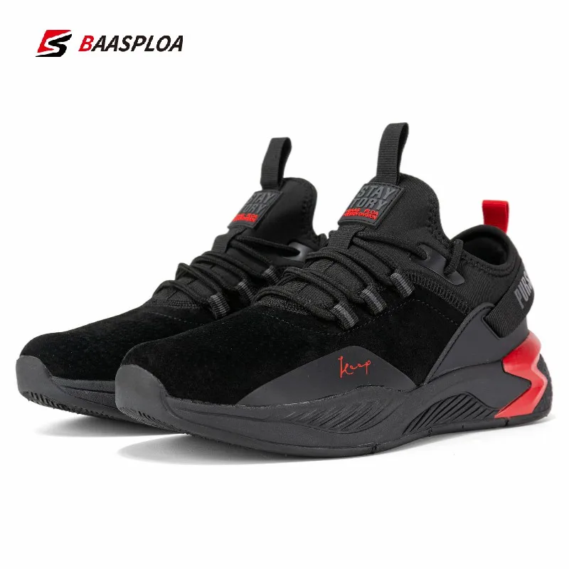Baasploa 2021 New Arriavl Men Running Shoes Shock Absorption Lightweight Waterproof Male Casual | Спорт и развлечения