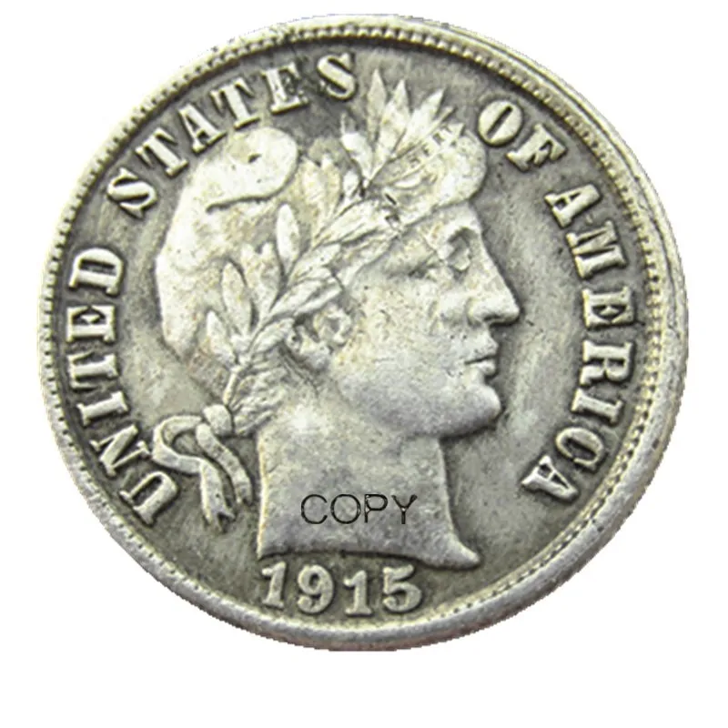 

US Barber Dime 1915 P/S посеребренные копии монет
