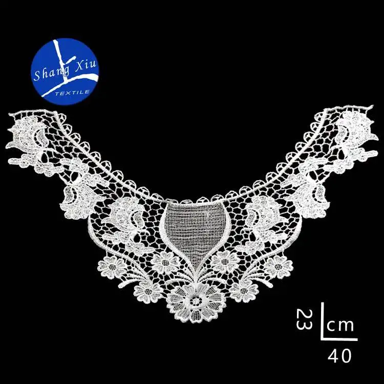 С вышивкой с круглой горловиной для творчества искусственные Съемная воротники