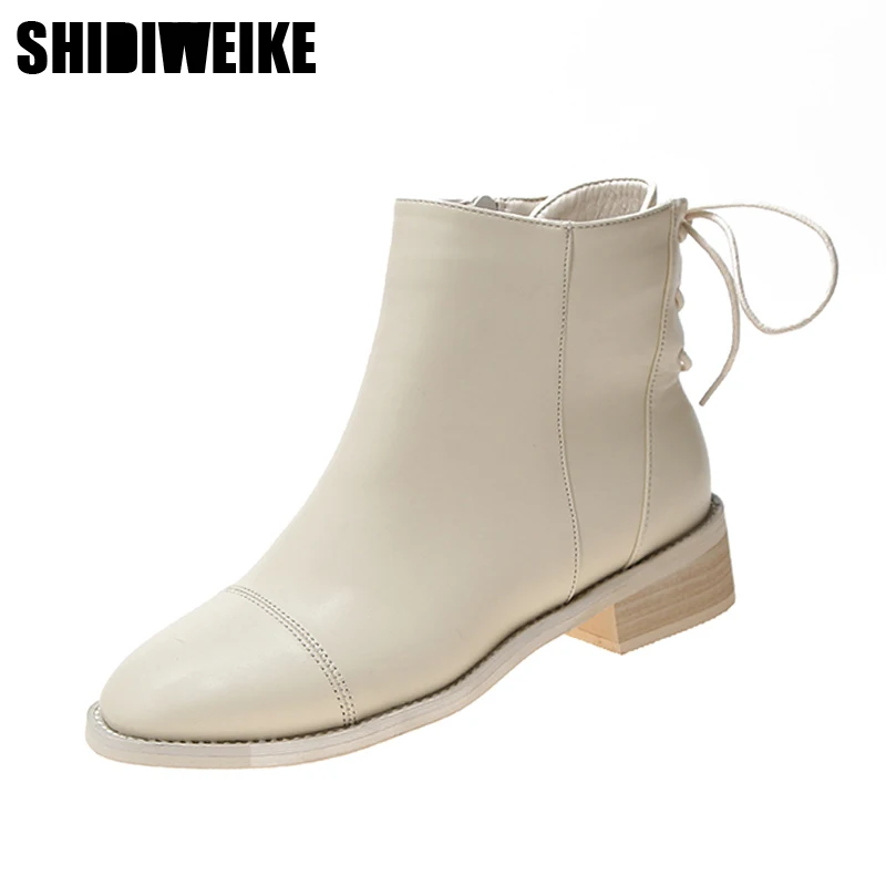 Женские ботильоны из искусственной кожи Цвет черный бежевый женская обувь сезон