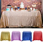 1 шт. разноцветная блестящая скатерть с блестками прямоугольная скатерть розовое золотоискусство для свадебной вечеринки домашний декор