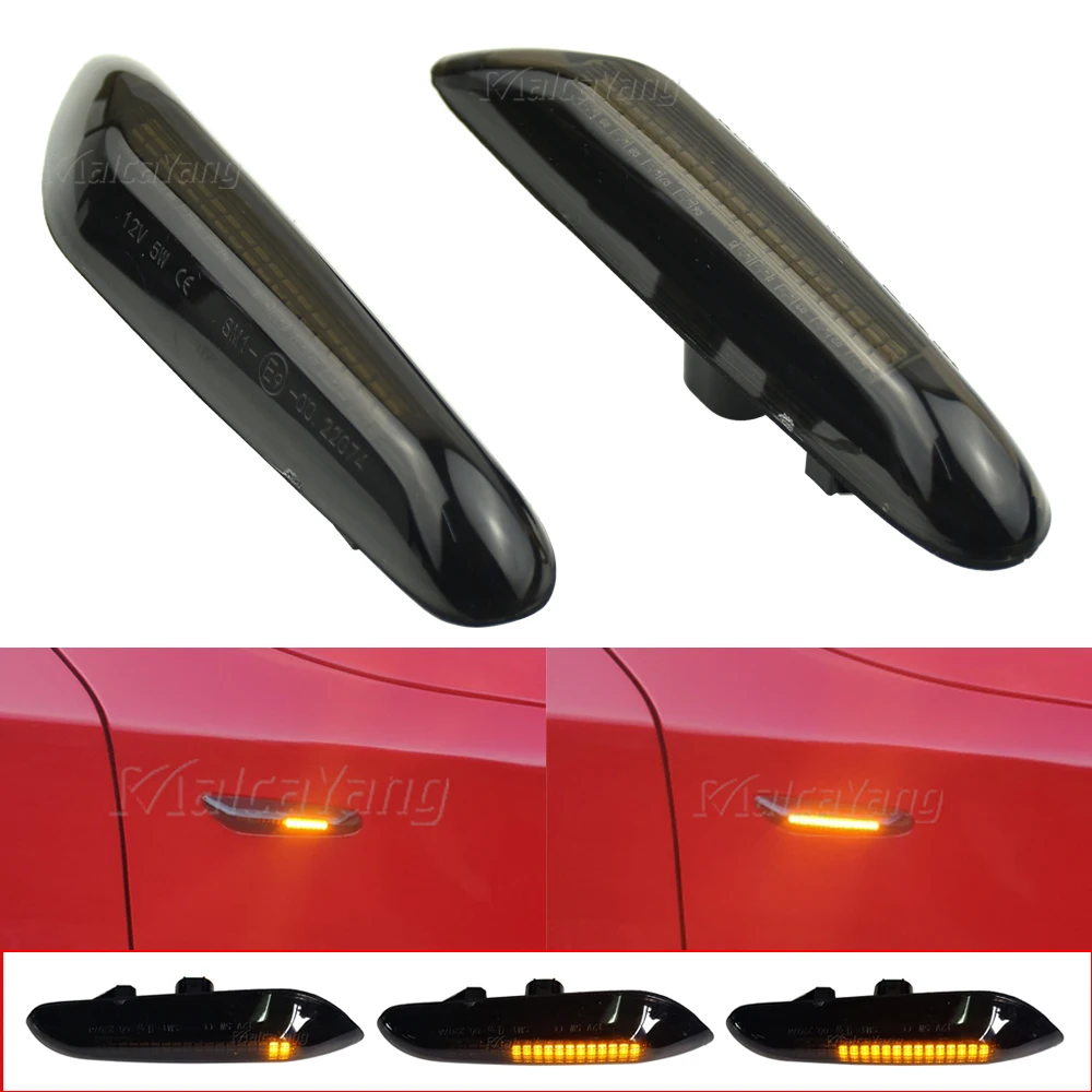 

Turn Signal LED Side Marker Light Dynamic Flowing Indicator For BMW E46 E60 E61 E90 E91 E81 E87 E82 E88 E83 E84 E92 E93 X3 X1