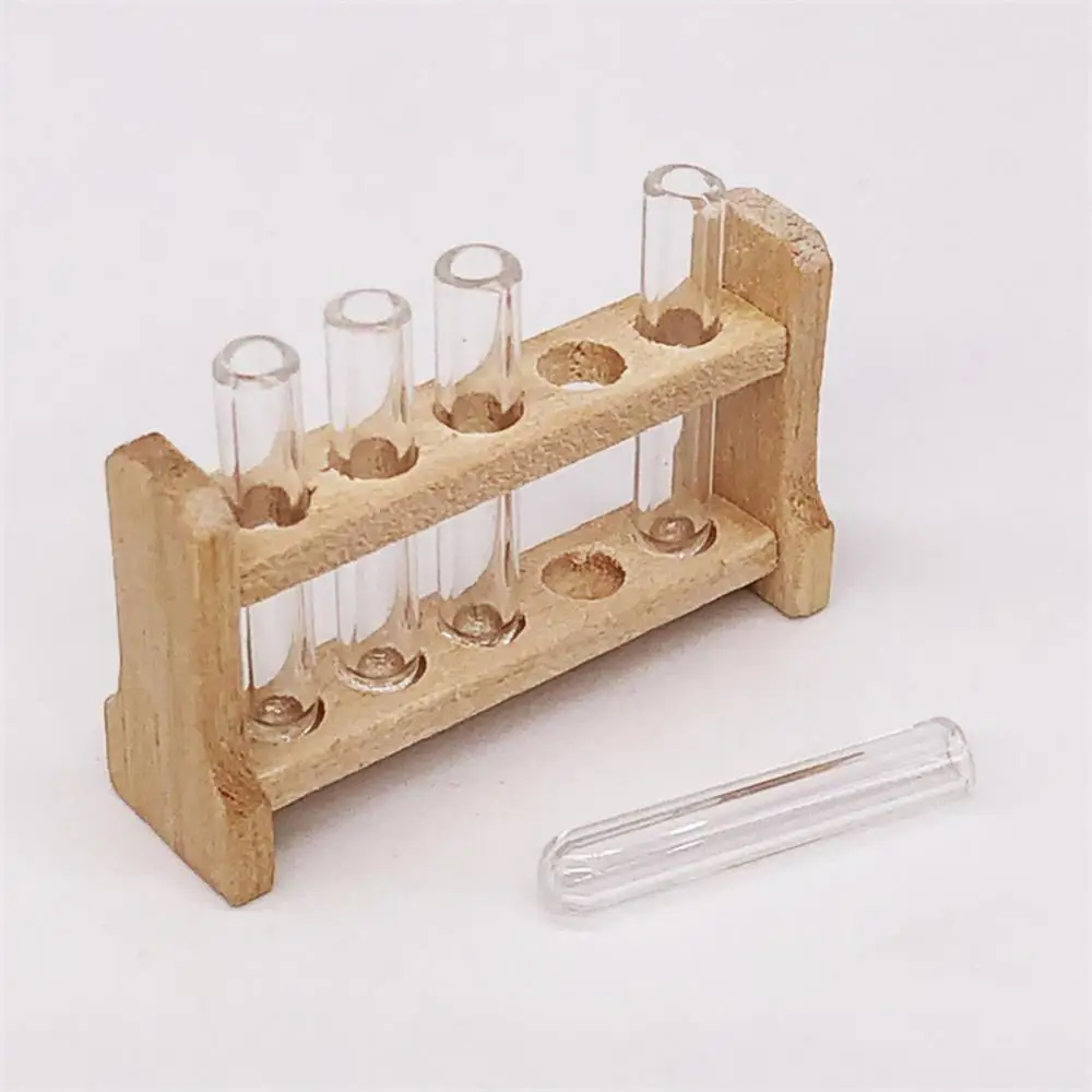 

1/12 Miniature Doll House Laboratory Test Tube Rack Decor Pretend Play Kids Toy