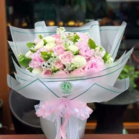 20pcs waterproof half transparent korean flower wrapping paper florist flower supplies bouquet decorative paper