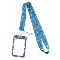 yl906 science chemistry lanyard car keychain personalise office id card pass gym mobile phone key ring badge holder accessories