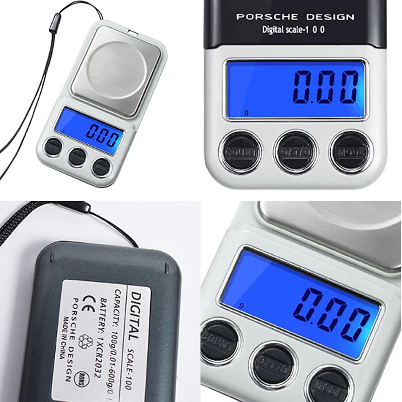 

100g/0.01g-600g/0.1g Electronic Scales Jewelry Mini Pocket Scales High Precision Gold Diamond Jewelry Weight Balance