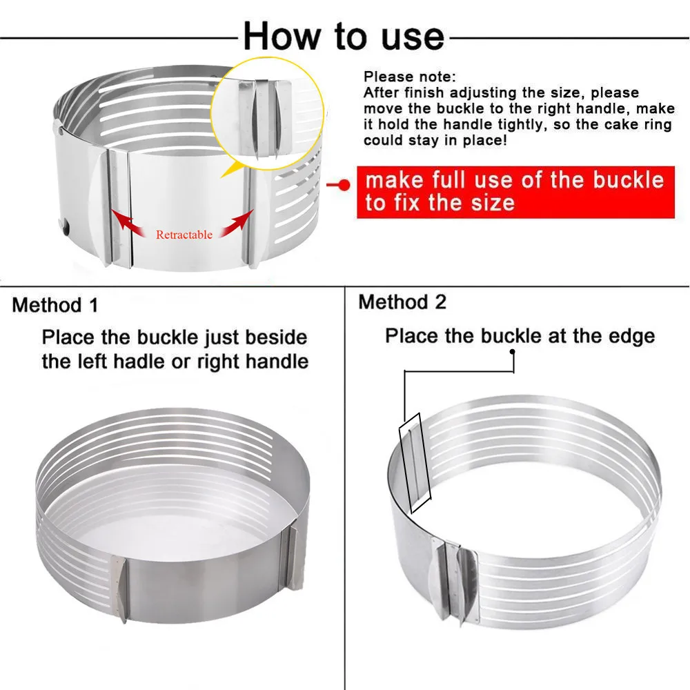 Регулируемый нож для разрезания торта слайсер Нержавеющая сталь хлеб торт
