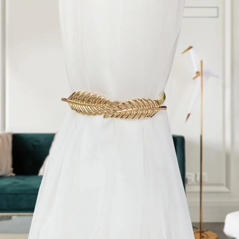 

2Pcs Curtain Tieback High Quality Elastic Holder Hook Buckle Clip Pretty and Fashion Polyester Decorative Home Accessorie