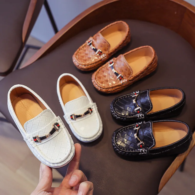 

2021 New Small Leather Shoes Boys Wear Soft Leather Casual British Alligator Children's Fashion Shoes