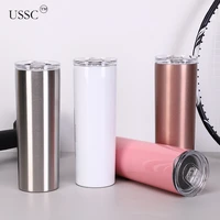 ussc 20oz straight straw cup 304 stainless steel vacuum cup car heat preservation cup business gift water cup straight cup hz154