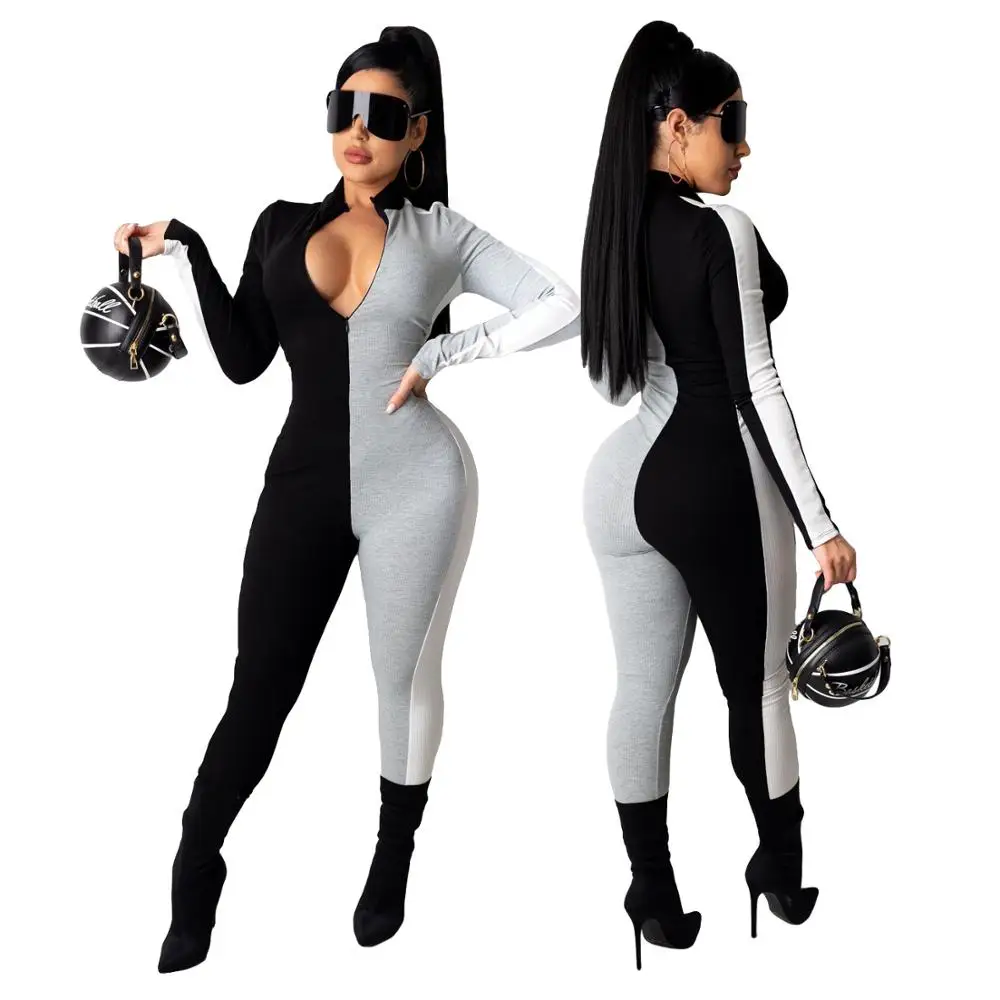 

Long-sleeved Hoodie Zipper Jumpsuit For Women Clothes Autumn Winter Women Rompers Zipper Neck Warm Streetwear Ladies Jumpsuits