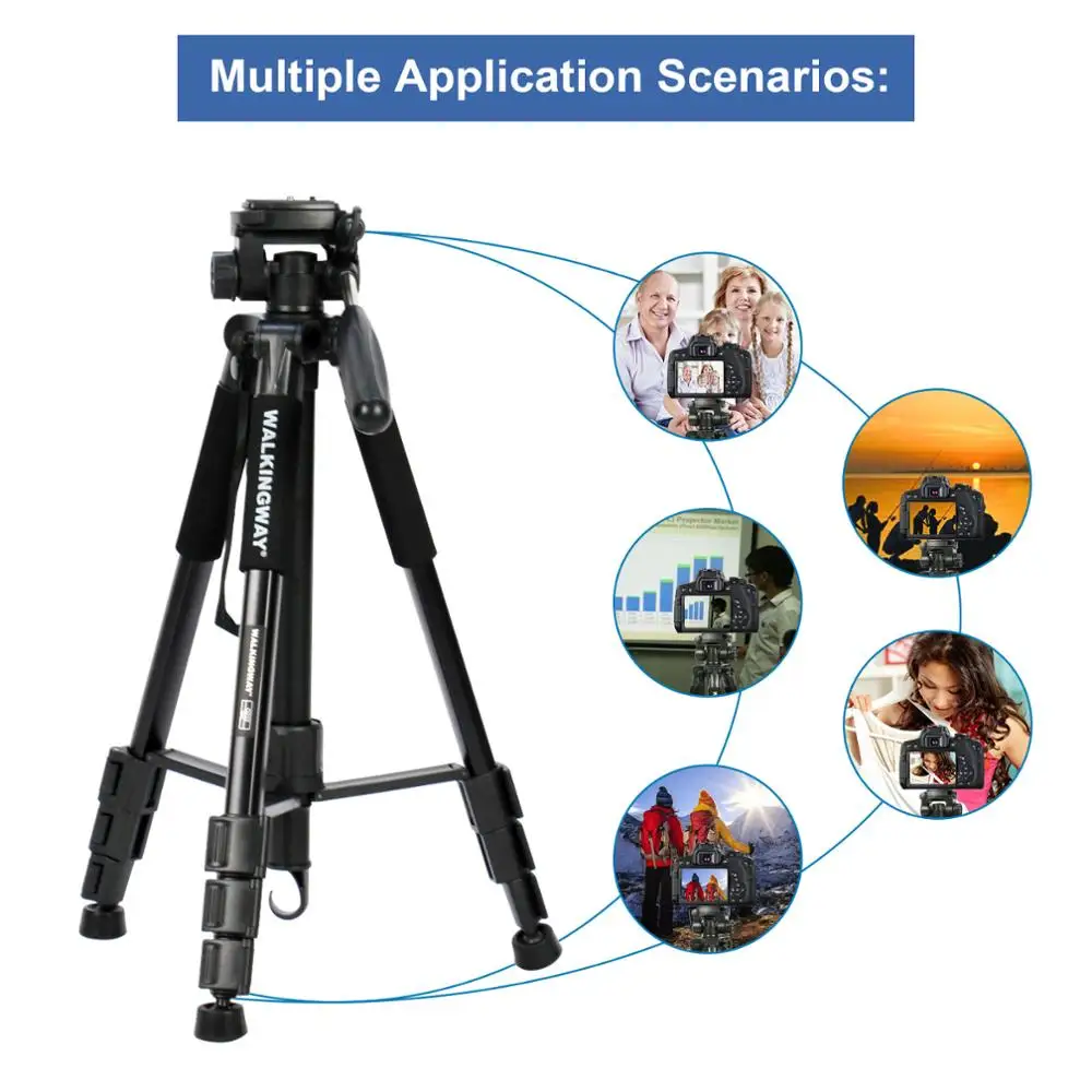 walkingway q222 camera tripod tripode stative light professional tripod monopod travel stand for camera dslr smartphonepojector free global shipping