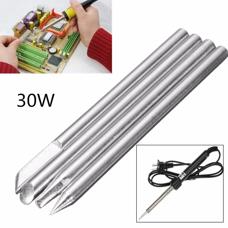 4 шт. наконечники для паяльника 3 мм 30 Вт|welding tips|soldering iron tip 3mmsoldering solder |