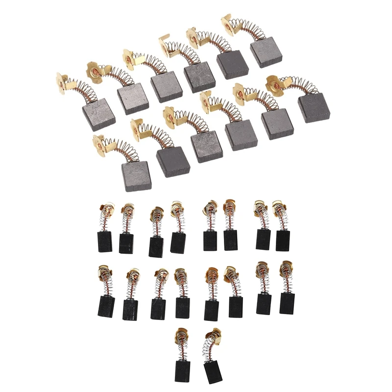 

9 Pairs 17 X 11 X 7 Mm Carbon Brush Of Spring Motor For Angle Grinder & 10 Pieces 18Mm X 17Mm X 7Mm Motor Carbon Brush Electric