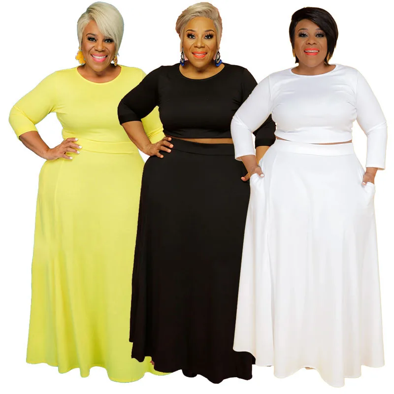 

Новое поступление, женский наряд вечерние, Повседневная Удобная однотонная Клубная юбка с длинным рукавом, комплект из двух предметов, длин...