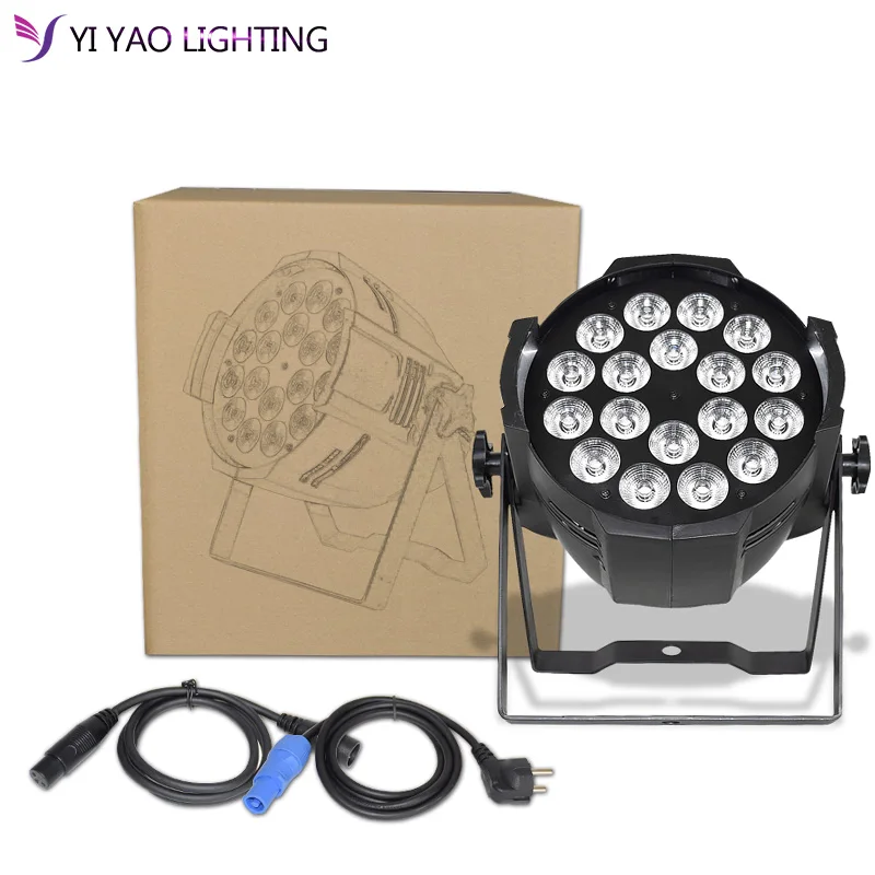 Светодиодный Par светильник 18x12 Вт 18*12 RGBW 4 в 1 DMX 512 моющийся вечерние дискотечный