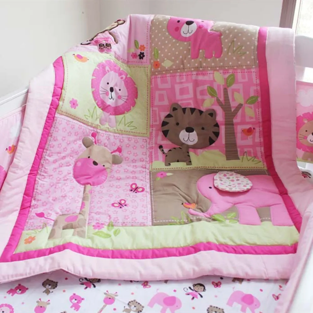 Комплект бампера для детской кроватки 100% хлопок детская кроватка 7 шт. органайзер
