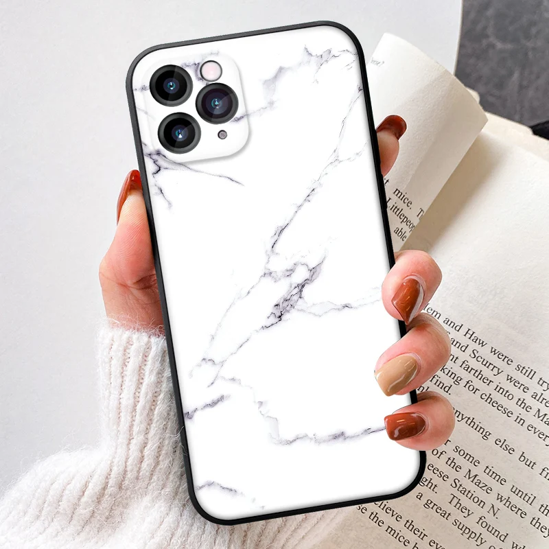 

Fashion marble cracked matte Shockproof Phone Case For iphone 12 mini 11 Pro Max Case Cover Silicone Soft TPU IMD Back