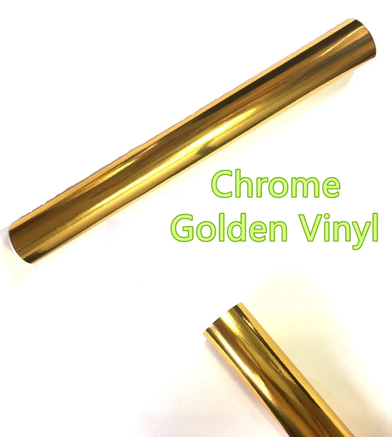 300 мм х 1520 хромированный Золотой виниловый зеркальный без пузырьков воздуха