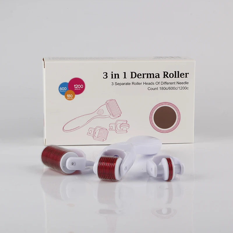 DRS 3 в 1 Дерма ролик оригинальные микро иглы ролик мезороллер микроиглы массажер лицо тело и выпадение волос уход за кожей лечение