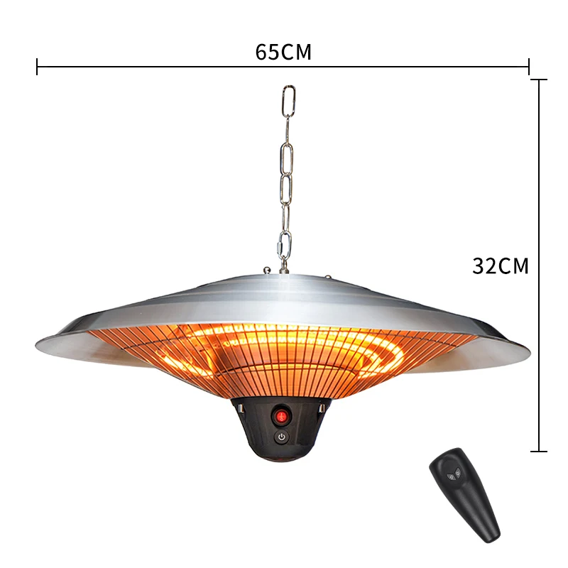 2.1KW 65CM 1500 Вт/2100 Вт/2500 Вт Электрический обогреватель керамический электрический инфракрасный экологически чистый открытый газовый обогреватель для патио электрический обогреватель - Цвет: 2.1KW 65CM