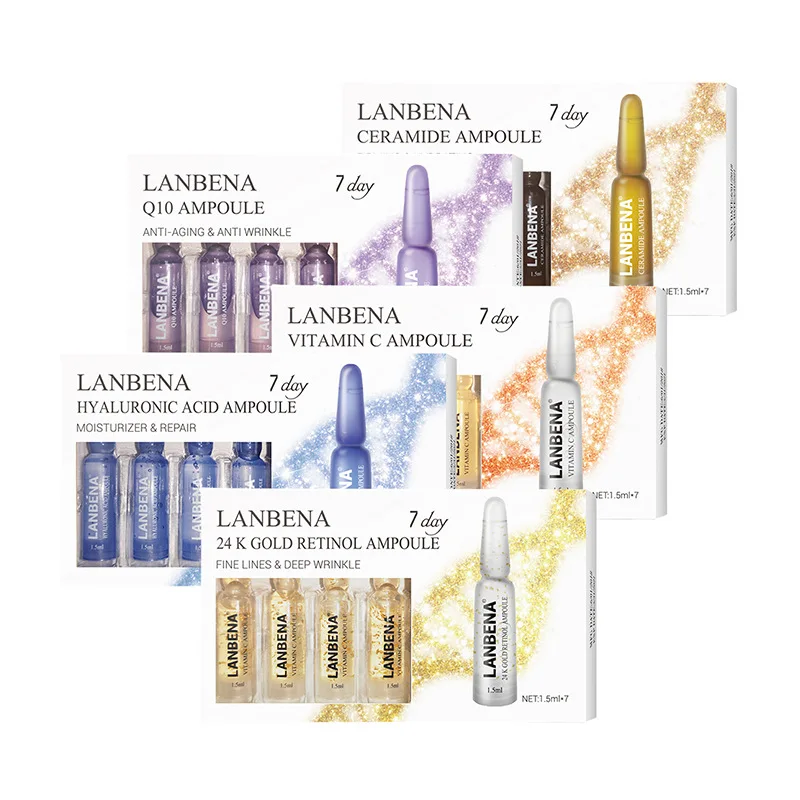 7 дней ампулы Сыворотки Гиалуроновая кислота/Витамин C/покрытыем цвета чистого 24