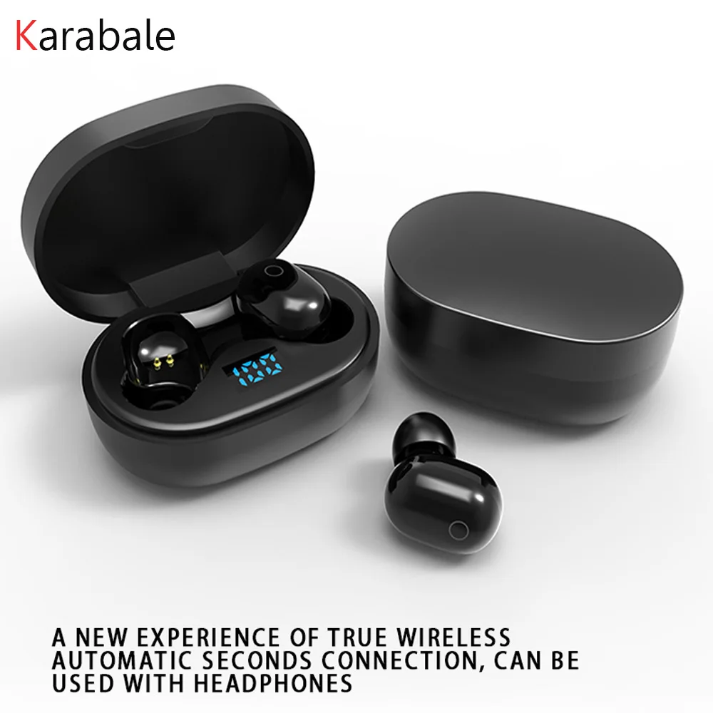 Карабильные беспроводные наушники F2 TWS водонепроницаемые с сенсорным