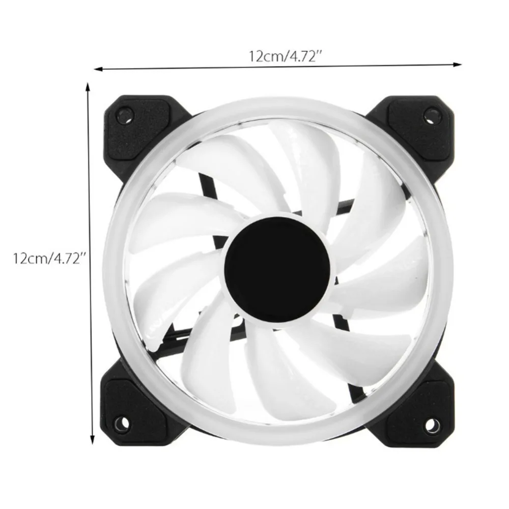 120 мм RGB Вентилятор Cooler 5pin двойной аура 1/3/6 шт. ПК Вентиляторы пульт дистанционного управления компьютером Процессор Вентилятор охлаждения Регулируемая цветная(RGB) и Скорость вентилятора