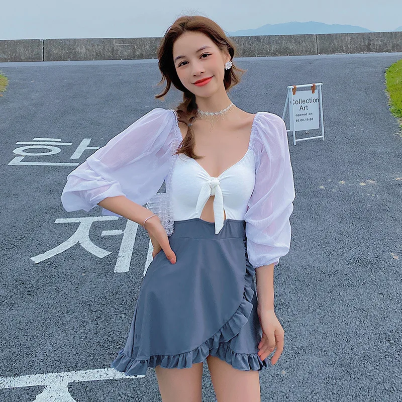 

Для женщин купальник бикини комплект пляжной одежды 2021 большой Размеры s Новый Одна деталь для печати полиэстер Купальники плавленого разм...