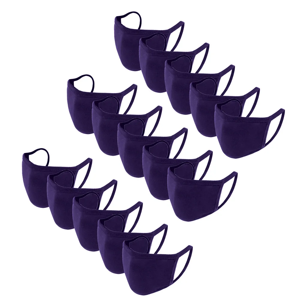 

15PC Adult Solid Color Washable Sand Exhaust Sunscreen Double Layer Cycling Mask masques faciaux mascarilla mascarar Headband