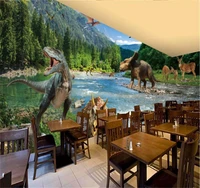 xuesu custom wallpaper mural 3d background wall through time and space dinosaur background wall 8d wall covering