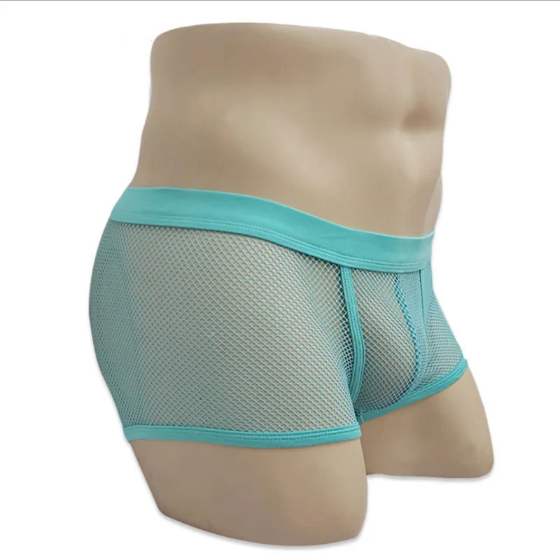 Мужские сетчатые воздухопроницаемые трусы мягкие и прочные мужские прозрачные 4