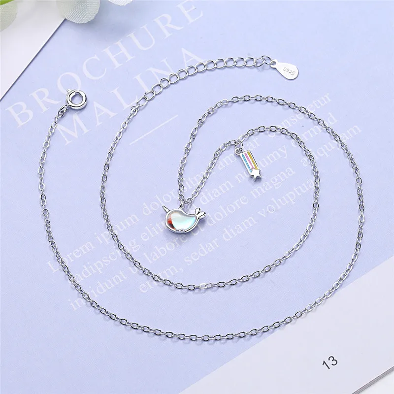 Женское ожерелье с подвеской в виде милого Кита модные вечерние ювелирные