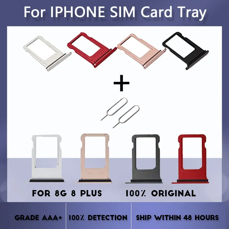 

Новинка держатель лотка для Sim-карты Nano для iphone 8 8G 8 Plus запасная часть держатель для SIM-карты адаптер гнездо черный белый
