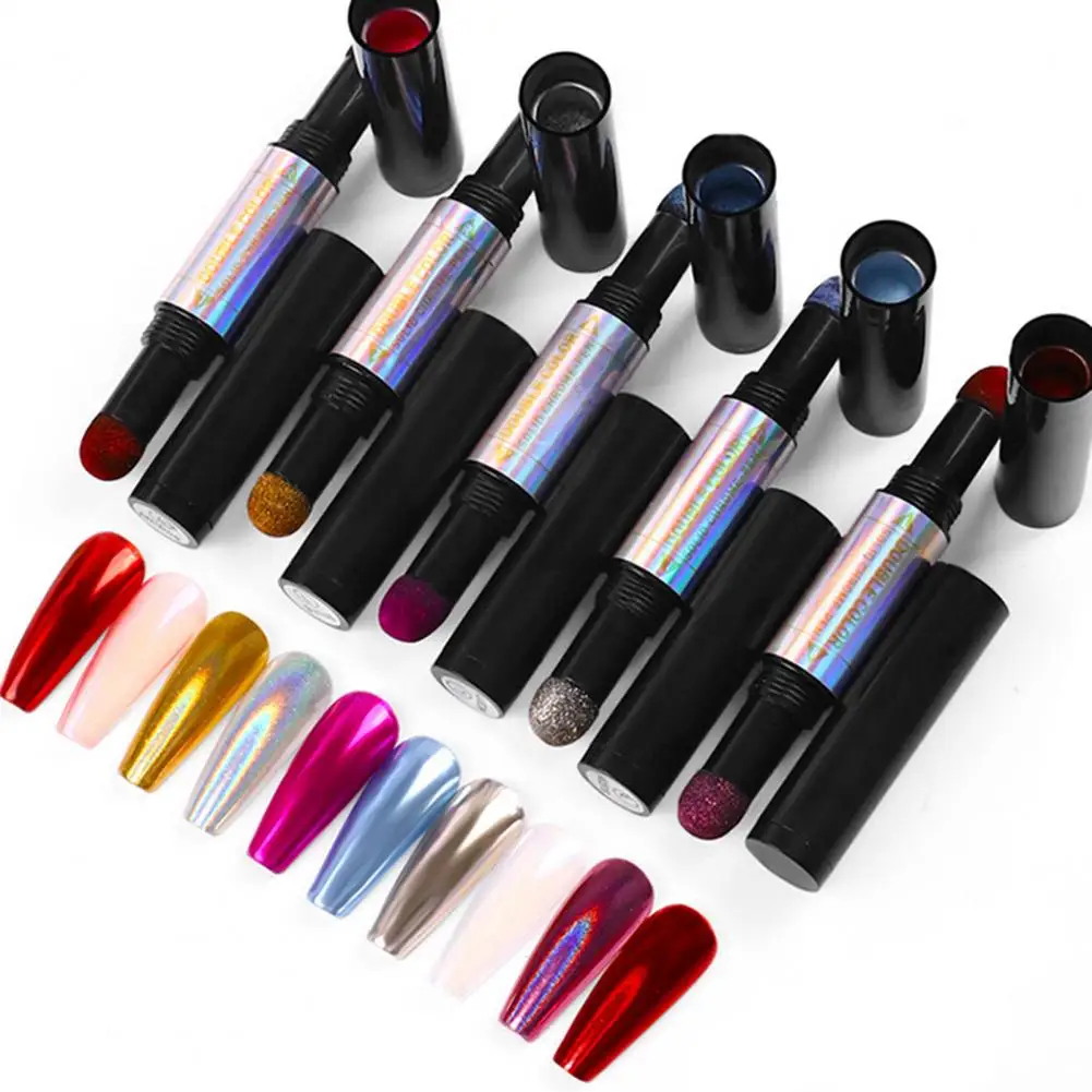 Nail Pen Double-Ended Stylish Colors ABS Air Cushion Magic for Nails Design Fashion Powder Tools Art | Красота и здоровье