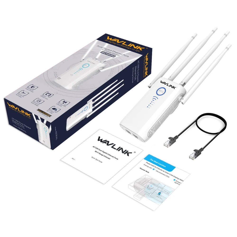 Wifi ретранслятор 1200 Мбит/с расширитель диапазона Wi-Fi/точка доступа wifi мост двухдиапазонный 2,4G& 5G с гигабитным WAN/LAN портом беспроводной маршрутизатор