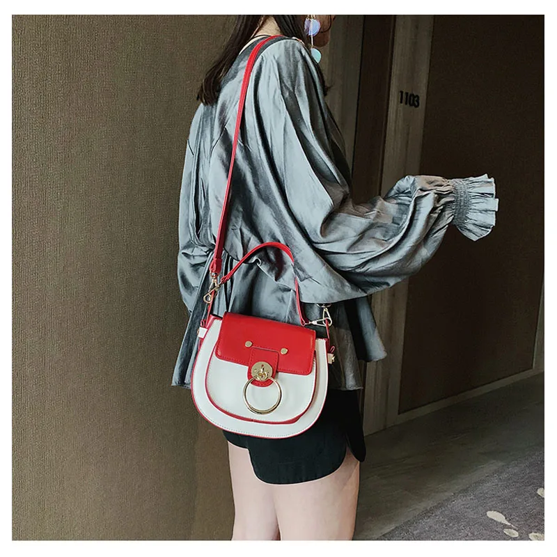 Женская сумка через плечо модная седельная сумки с ручками для девочек высокое