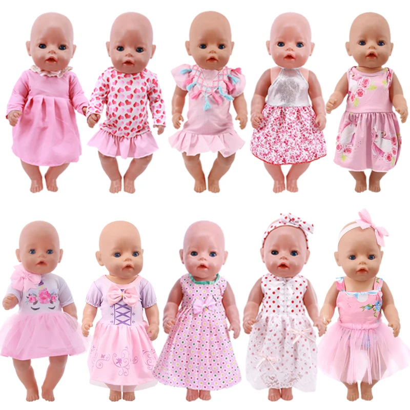

Одежда для кукол, розовая юбка с бантом, платье из хлопка в горошек, модель Blyth Generation 1/3, подходит для 18-дюймовых американских и 43 см, игрушка для девочек