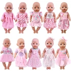Одежда для кукол, розовая юбка с бантом, платье из хлопка в горошек, модель Blyth Generation 13, подходит для 18-дюймовых американских и 43 см, игрушка для девочек