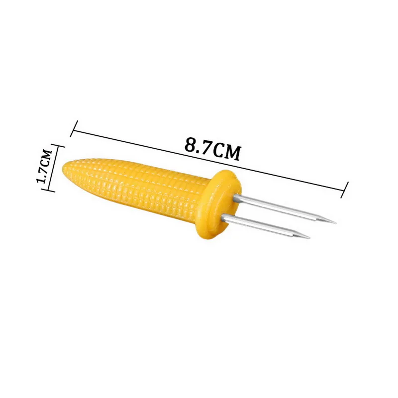 6/8/10/12pcs BBQ Sweetcorn Holder Fork Corn On The Cob Skewers Home Party Cooking Holders Twin Prong | Дом и сад