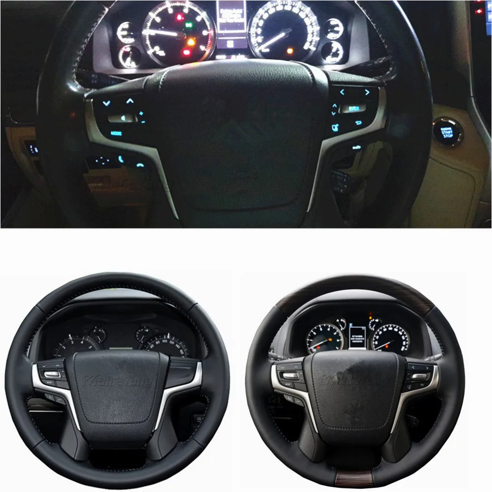 Черные кнопки управления на руль с кнопками для автостайлинга Toyota Land Cruiser Prado |