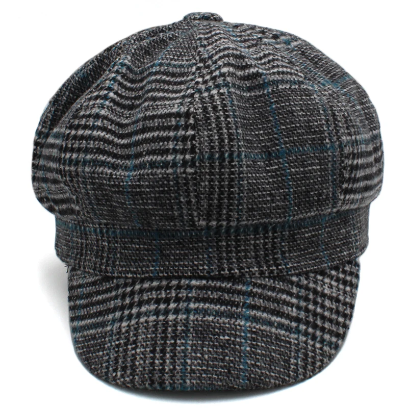 Кепки клетчатые для мужчин и женщин теплые зимние шапки в клетку путешествий