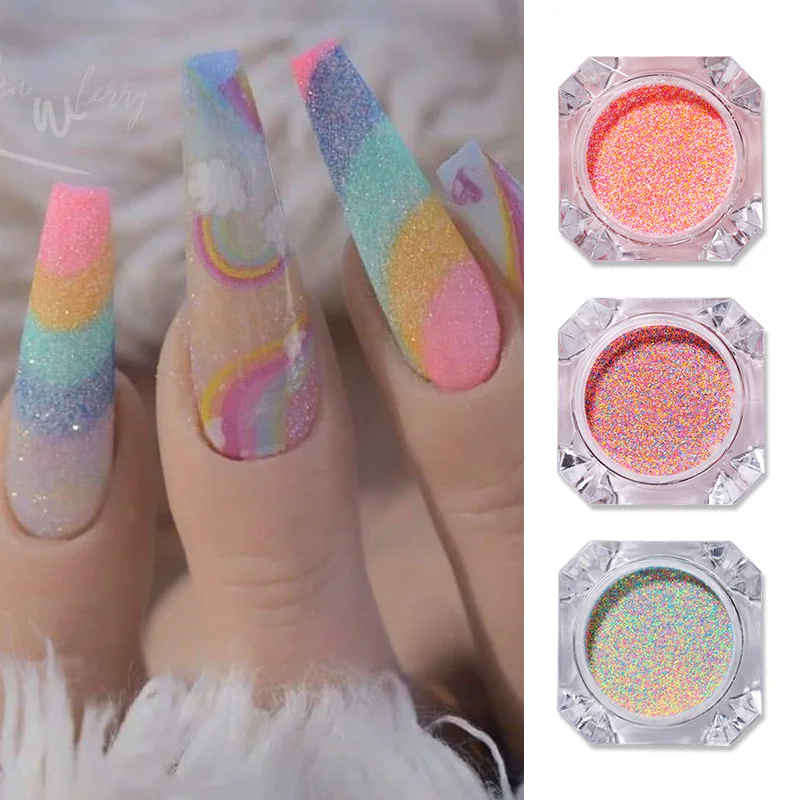 Блеск для ногтей Конфеты Порошок сахар Покрытие эффект порошок хром пигмент Пыль