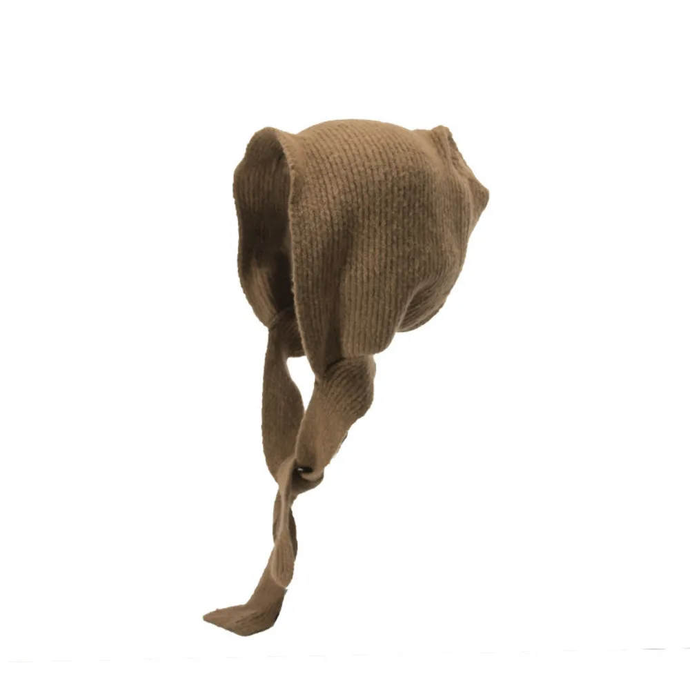 

beanie winter hats for women Retro keep warm knitting Tab Wool soft Tab Leisure 2019 New fashion