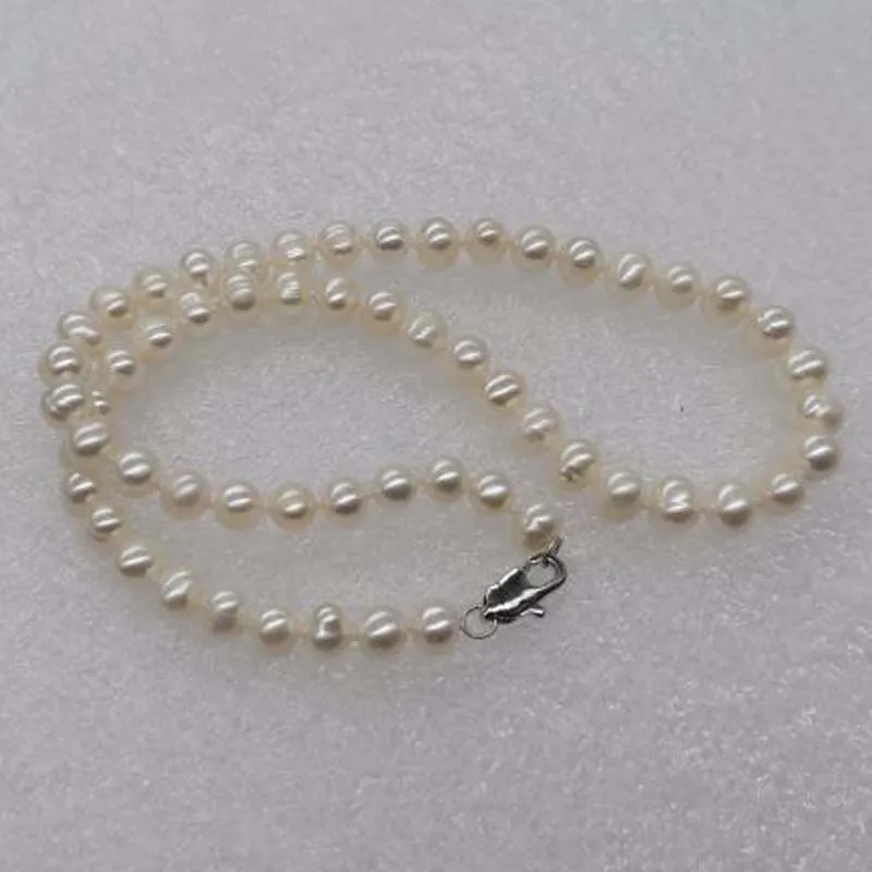 Оптовая продажа 10 нитей 7-8 мм белое ожерелье с пресноводным жемчугом | Украшения и