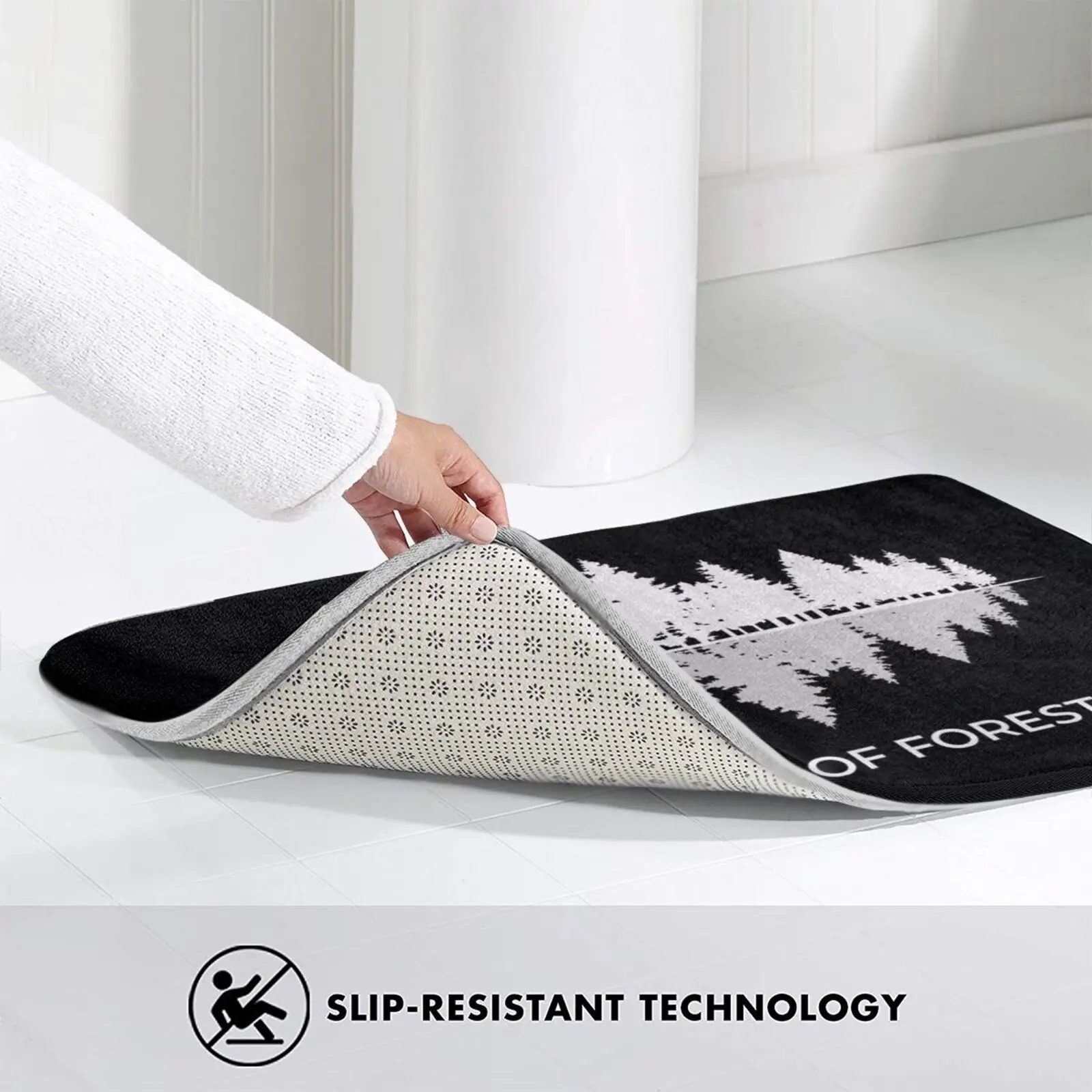 Коврик с изображением леса и звука нескользящий коврик для пола спальни природы