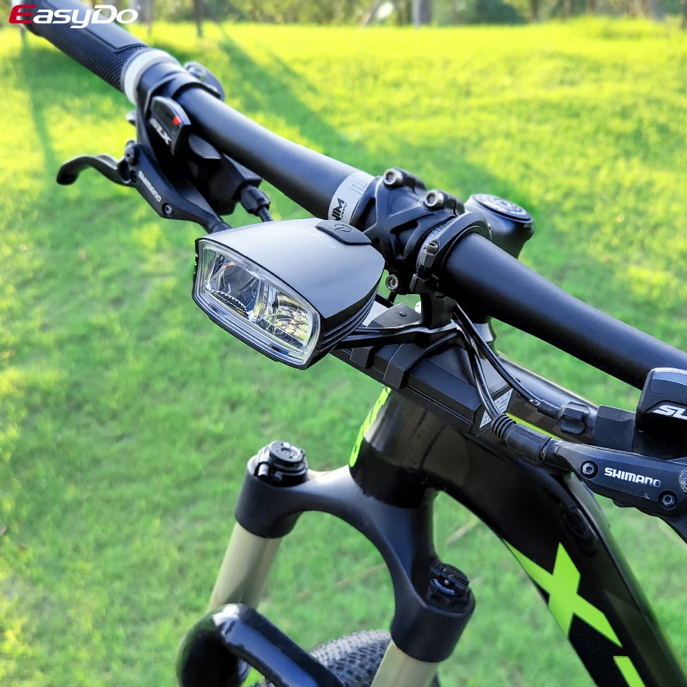 easydo bicycle bike head front led light smart induction usb rechargeable 10w lamp led power bank flashlight for outdoor cycling free global shipping