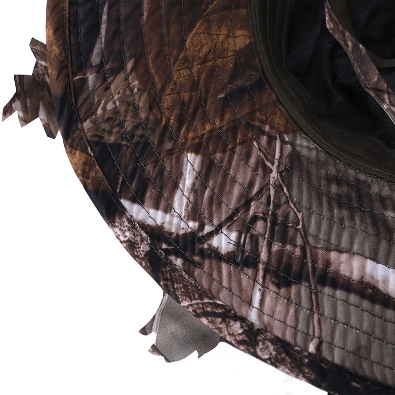 

Camouflage Hunting Hat with Bionic 3D Real Tree Leaf Hunting Cap Fishing Hat for Outdoors