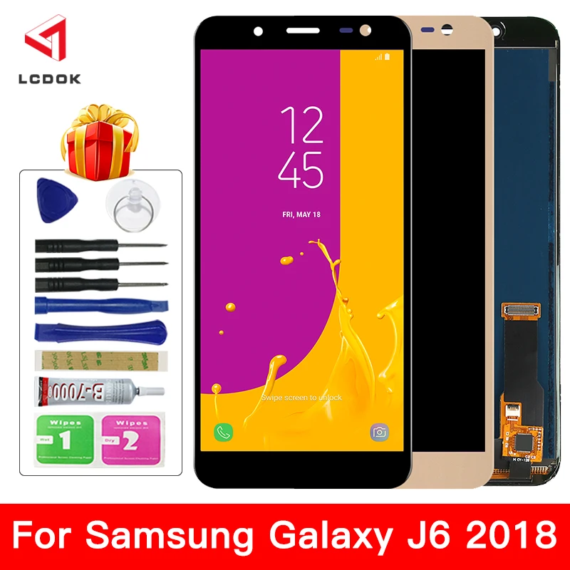J600 Super AMOLED ЖК-дисплей для samsung Galaxy J6 2018 J600G J600F J600FN/ds сенсорный экран замена