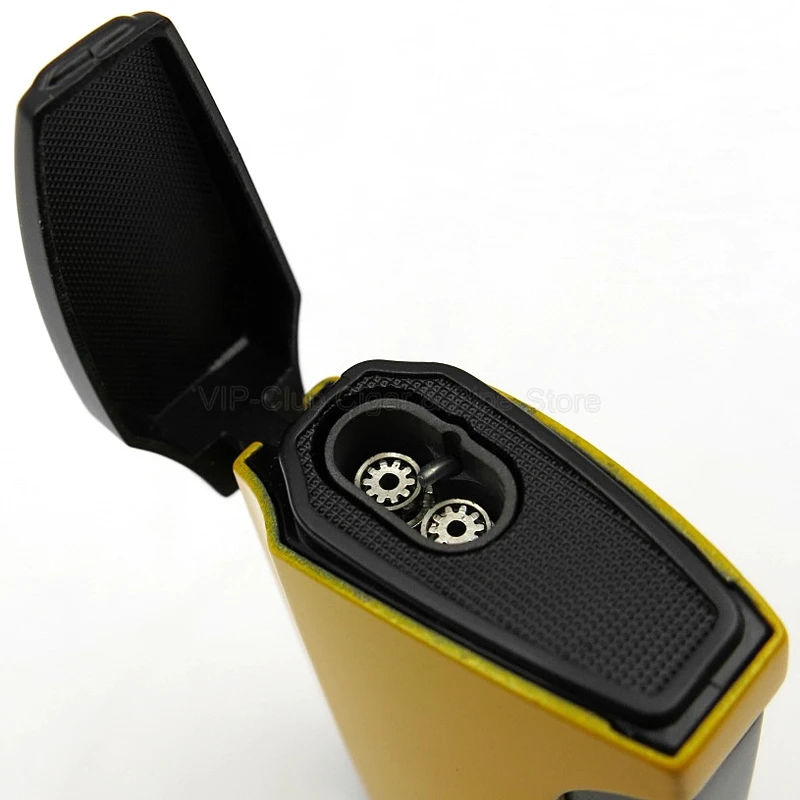COHIBA 50th Anniversary Ограниченная серия желтая и черная Зажигалка для сигарет 2 фонарь